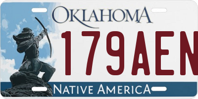 OK license plate 179AEN