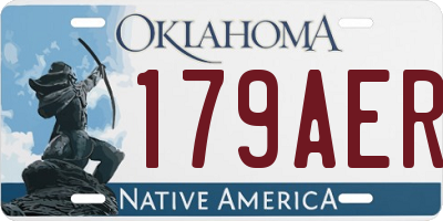 OK license plate 179AER