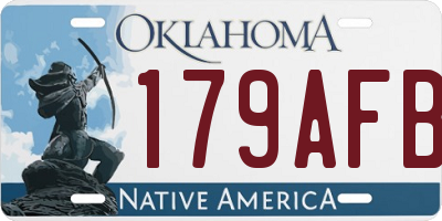 OK license plate 179AFB