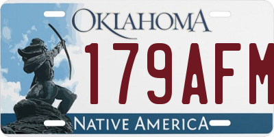 OK license plate 179AFM