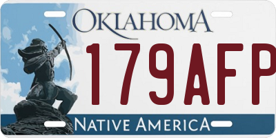 OK license plate 179AFP