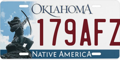 OK license plate 179AFZ