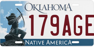 OK license plate 179AGE