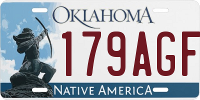 OK license plate 179AGF