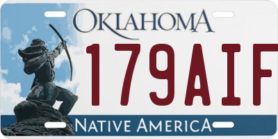 OK license plate 179AIF