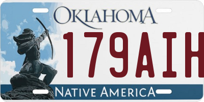OK license plate 179AIH