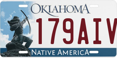 OK license plate 179AIV