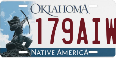 OK license plate 179AIW
