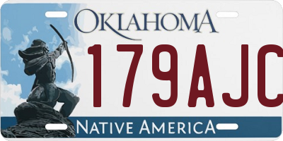 OK license plate 179AJC