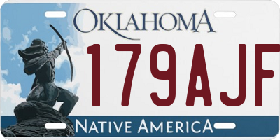 OK license plate 179AJF