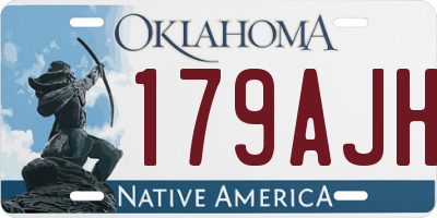 OK license plate 179AJH