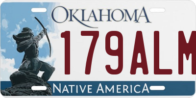 OK license plate 179ALM