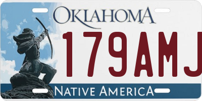 OK license plate 179AMJ