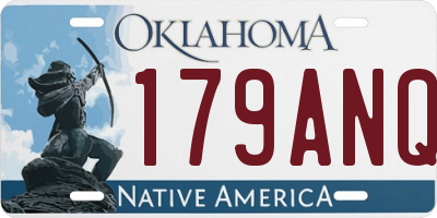 OK license plate 179ANQ