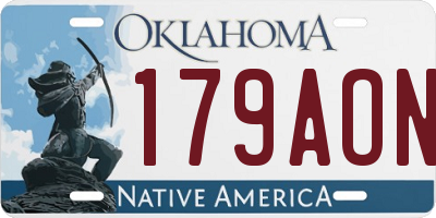 OK license plate 179AON