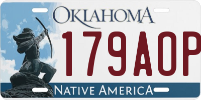 OK license plate 179AOP
