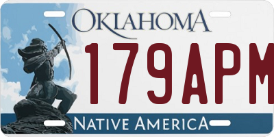 OK license plate 179APM