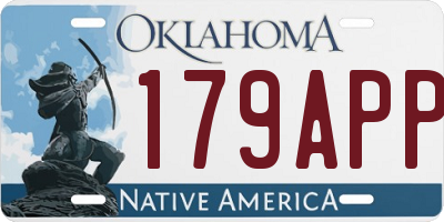 OK license plate 179APP