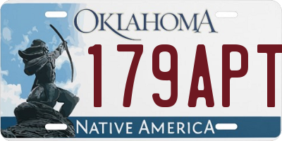 OK license plate 179APT
