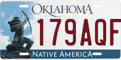 OK license plate 179AQF