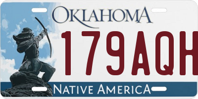 OK license plate 179AQH