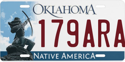 OK license plate 179ARA