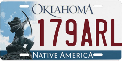 OK license plate 179ARL