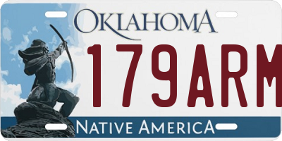 OK license plate 179ARM