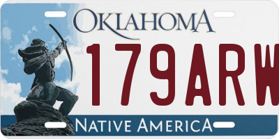 OK license plate 179ARW