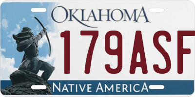 OK license plate 179ASF