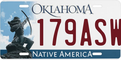 OK license plate 179ASW