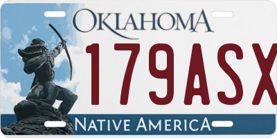 OK license plate 179ASX