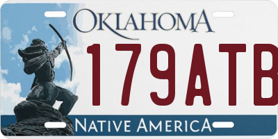 OK license plate 179ATB