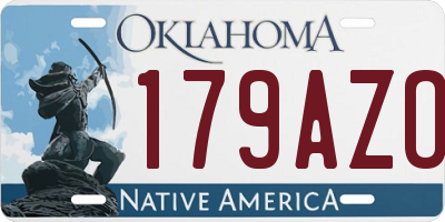 OK license plate 179AZO