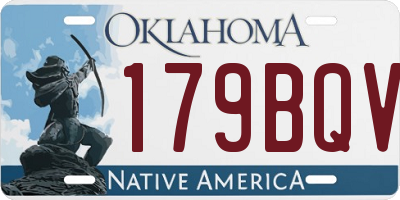 OK license plate 179BQV