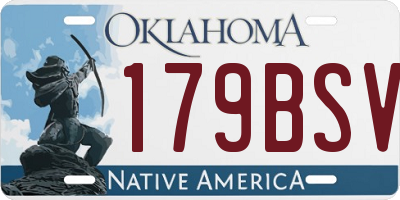 OK license plate 179BSV