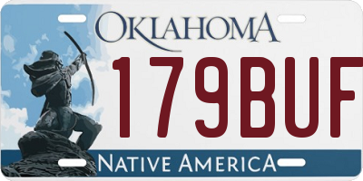 OK license plate 179BUF
