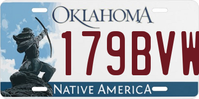 OK license plate 179BVW