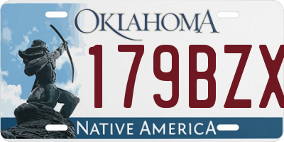 OK license plate 179BZX