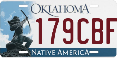 OK license plate 179CBF