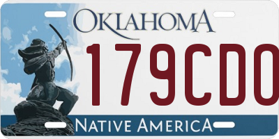 OK license plate 179CDO