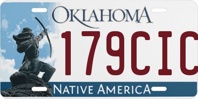 OK license plate 179CIC