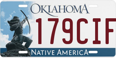 OK license plate 179CIF