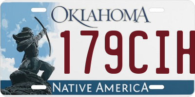 OK license plate 179CIH