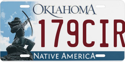 OK license plate 179CIR