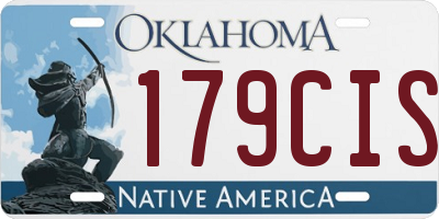 OK license plate 179CIS