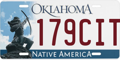 OK license plate 179CIT