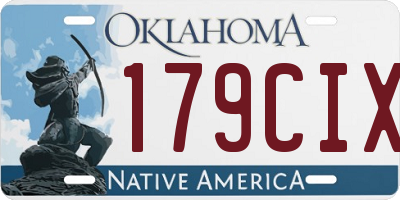 OK license plate 179CIX