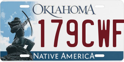 OK license plate 179CWF
