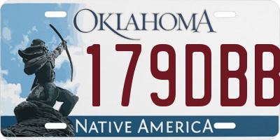 OK license plate 179DBB